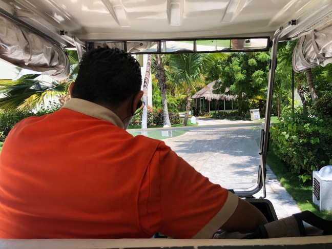 Golf Cart ride at all inclusive resort